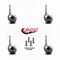 Service Caster 2 Inch Bright Chrome Metal Ball Caster - Grip Neck Stem - SCC, 4PK SCC-GN01S20-DCS-BC-4 - alternate 3